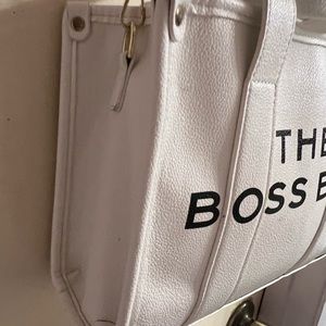 White Crossbody, medium sized purse.